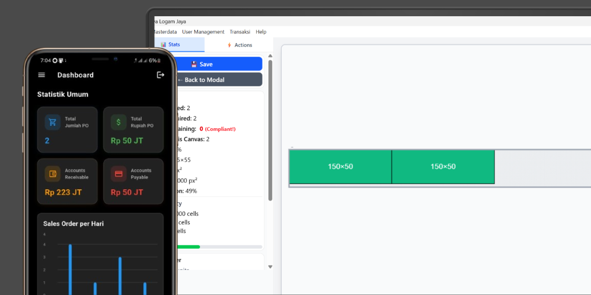 Visual ERP System Dashboard